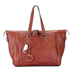 1:1 Gucci 247280 Gucci Charm Large Top Bags-Brown Guccissima Leather